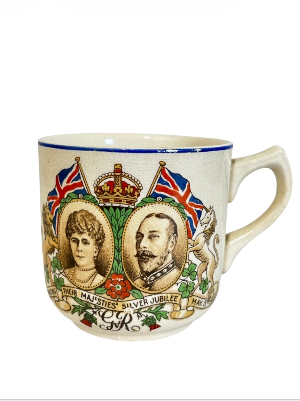 1935 King George V Queen Mary Silver Jubilee Commemorative Tea Cup